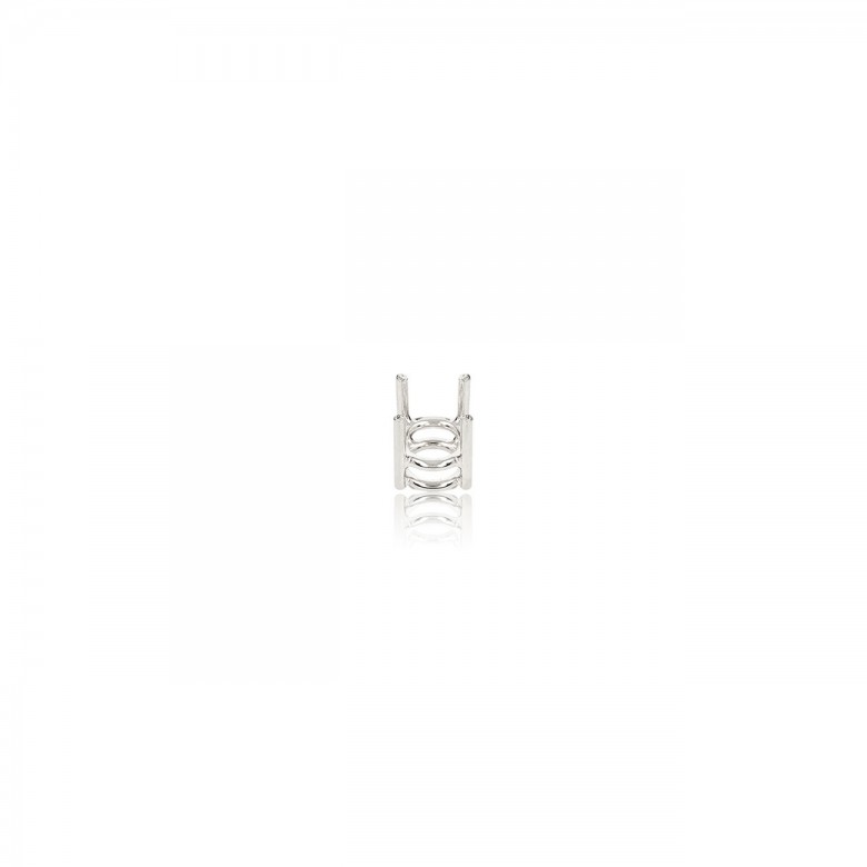 STRAIGHT THREAD GRIFF HANDMADE NO CASTED IN WHITE GOLD 18 KT