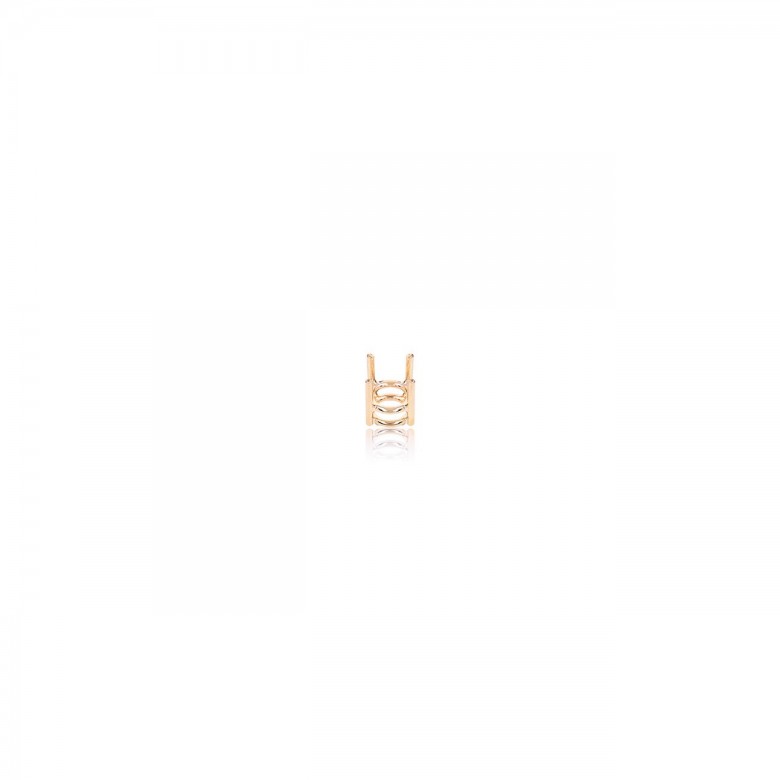 STRAIGHT THREAD GRIFF HANDMADE NO CASTED IN RED GOLD 18 KT