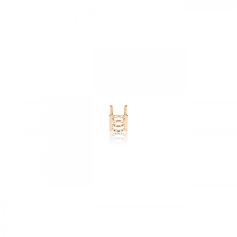 STRAIGHT THREAD GRIFF HANDMADE NO CASTED IN RED GOLD 18 KT
