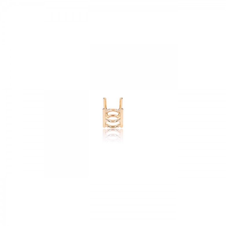 STRAIGHT THREAD GRIFF HANDMADE NO CASTED IN RED GOLD 18 KT