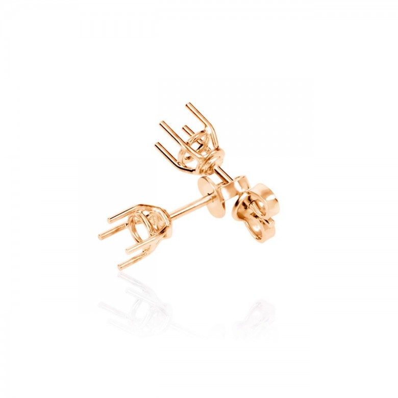 THREAD GRIFF EARRING IN RED GOLD 18 KT