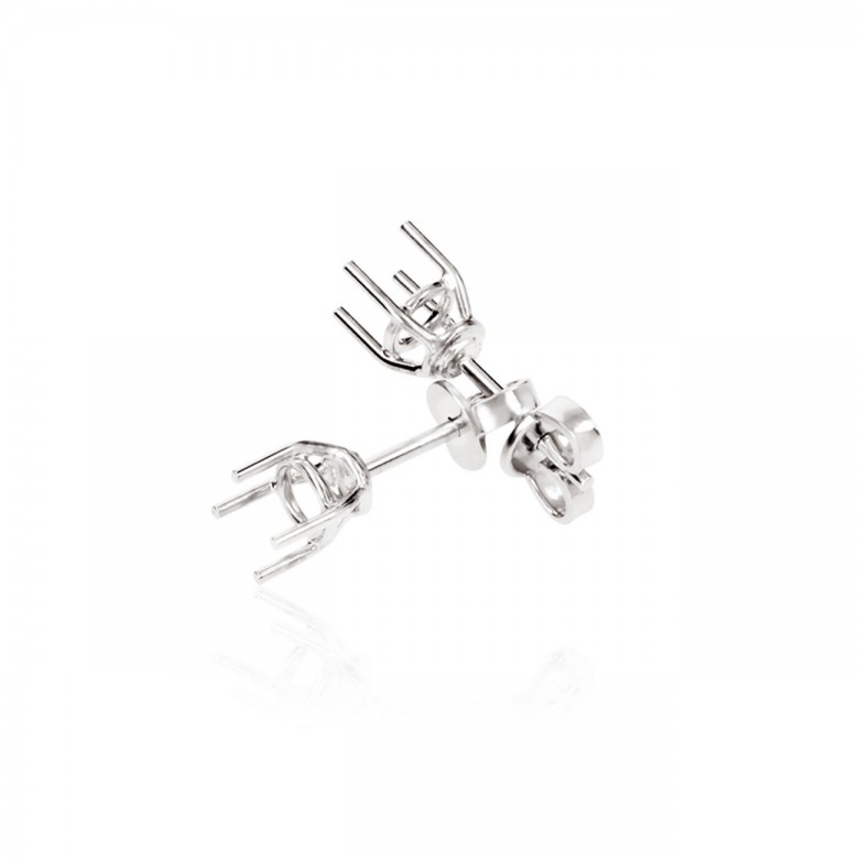 THREAD GRIFF EARRING IN WHITE GOLD 18 KT