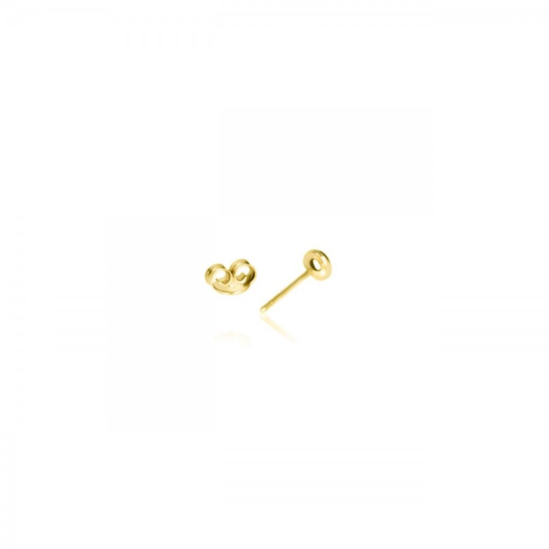 EARRING WITH ONE ROUNDED IN YELLOW GOLD 18KT