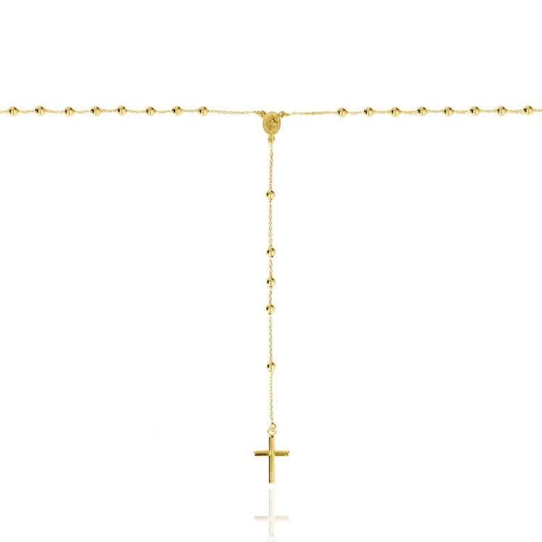 LIGHT ROSARY NECKLACE IN YELLOW GOLD 18 KT