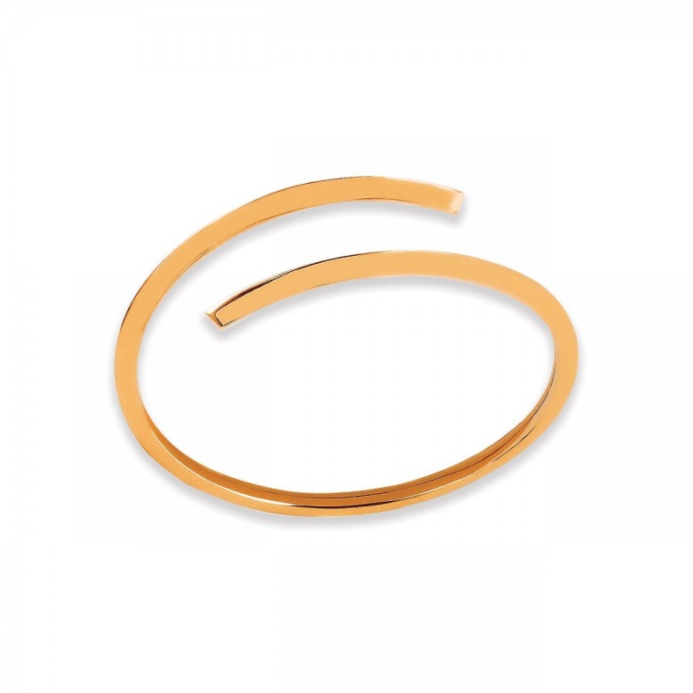 FLEXIBLE TRIANGULAR BANGLE IN RED GOLD 18KT