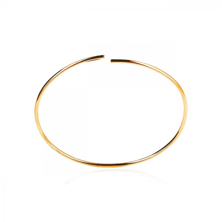 FLEXIBLE OVAL BANGLE IN RED GOLD 18KT