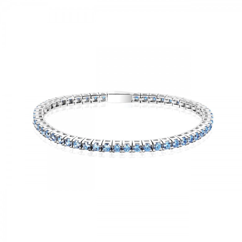 TENNIS CON ZIRCONI BLU IN ARGENTO 925
