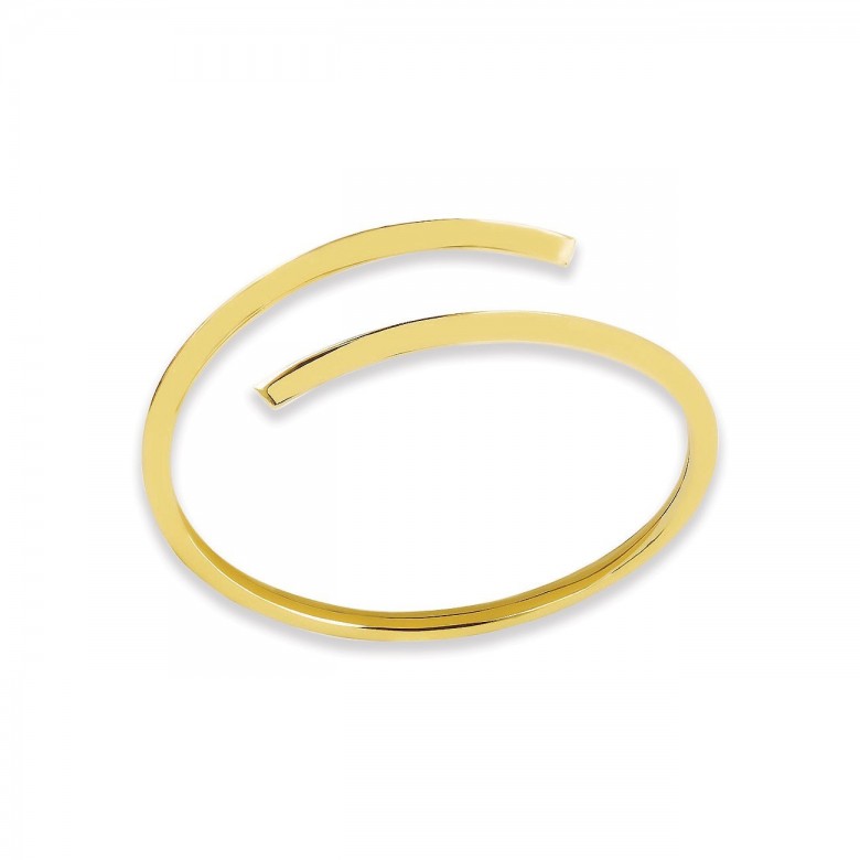 FLEXIBLE TRIANGULAR BANGLE IN YELLOW GOLD 18KT