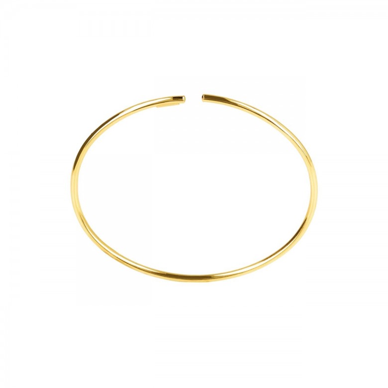 FLEXIBLE OVAL BANGLE IN YELLOW GOLD 18KT