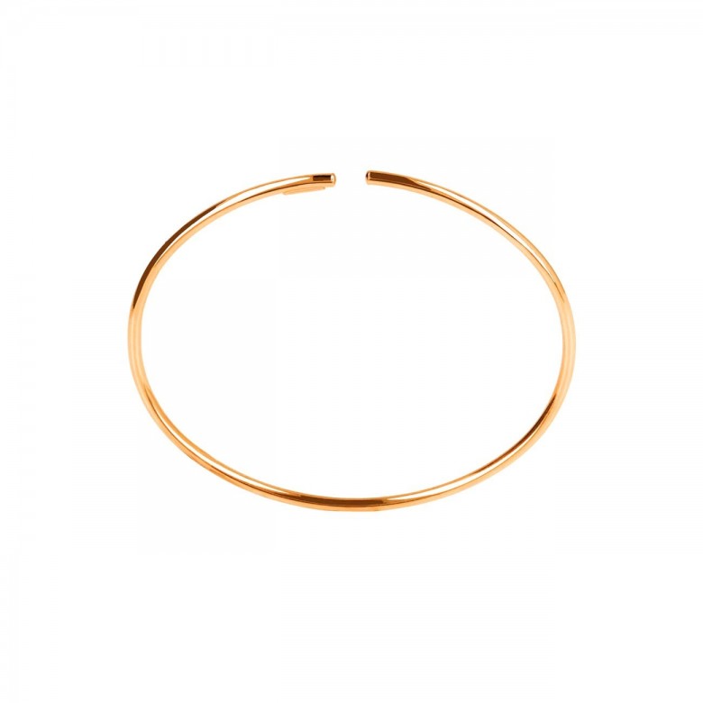 FLEXIBLE OVAL BANGLE IN RED GOLD 18KT