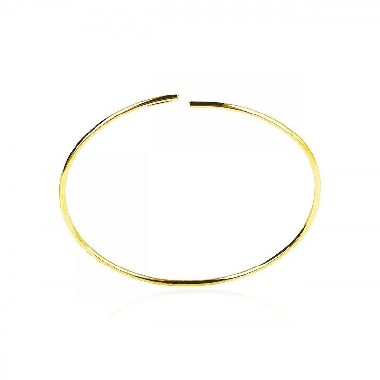 FLEXIBLE OVAL BANGLE IN YELLOW GOLD 18KT
