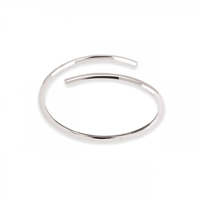 BRACCIALE A CANNA FLESSIBILE ESAGONALE IN ORO BIANCO RODIATO 18KT
