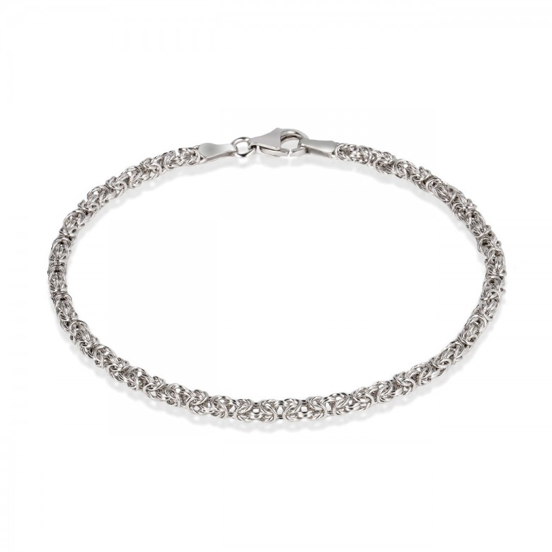 BRACCIALE A MAGLIA BIZANTINA IN ARGENTO 925