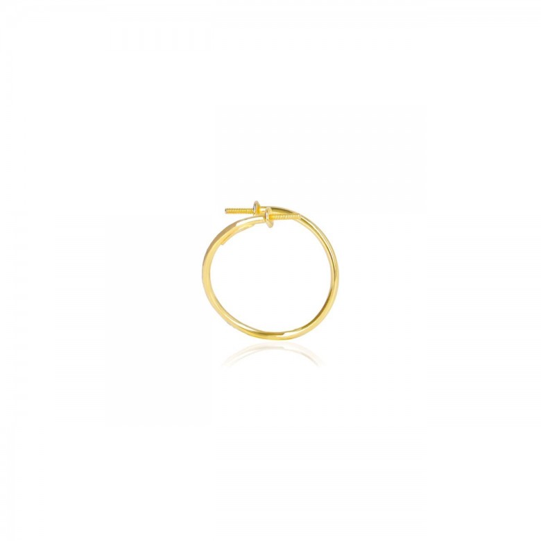 ANELLO CON COPPETTE PER PERLE IN ORO GIALLO 18 KT