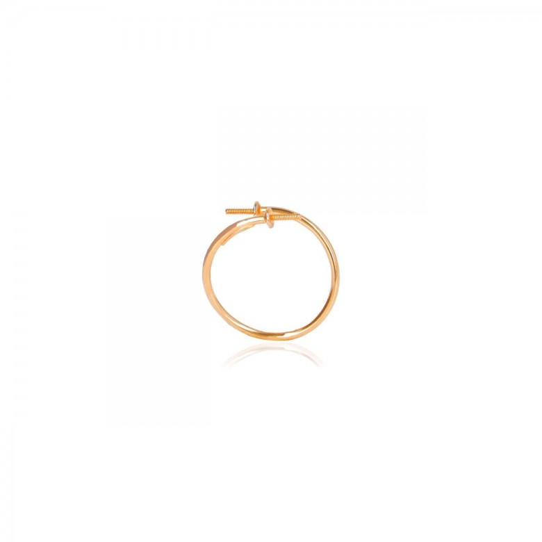 ANELLO CON COPPETTE PER PERLE IN ORO ROSSO 18 KT