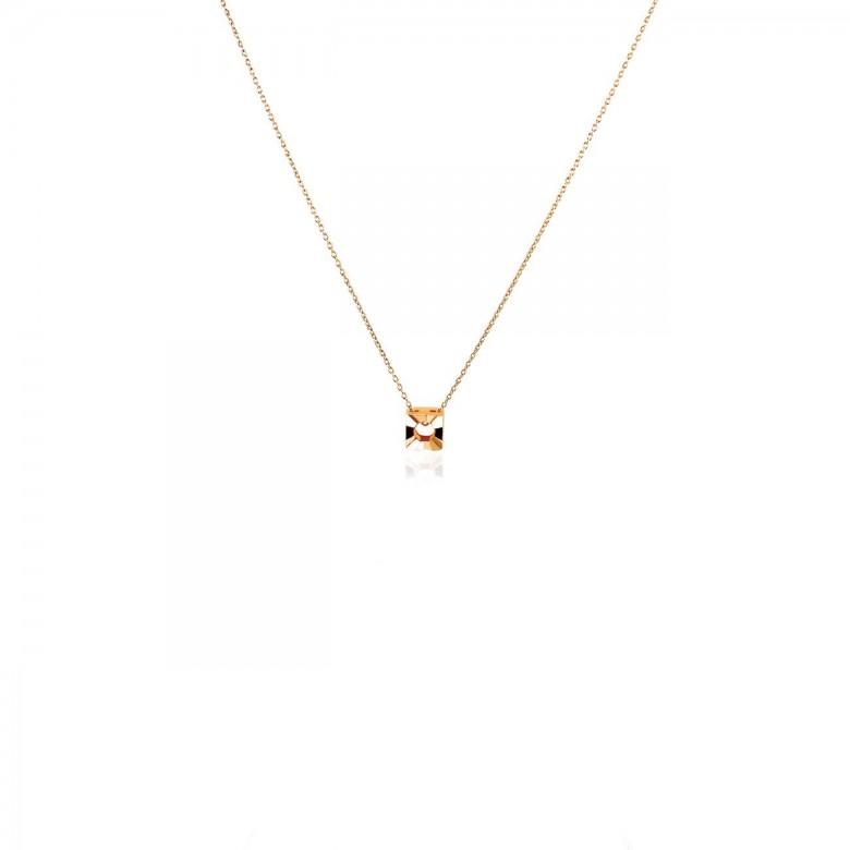 ROLO' CHAIN WITH SQUARE HEAD IN RED GOLD 18 KT