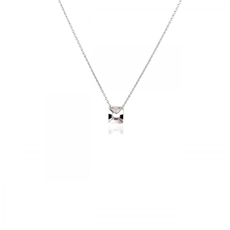 ROLO' CHAIN WITH SQUARE HEAD IN WHITE GOLD 18 KT