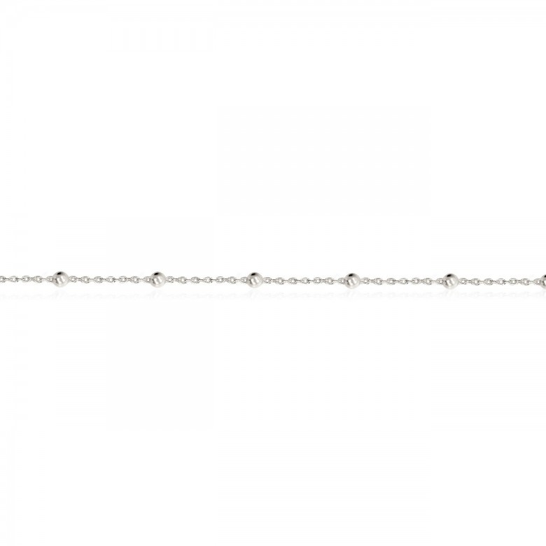 ROSARY CABLE CHAIN IN WHITE GOLD 18 KT