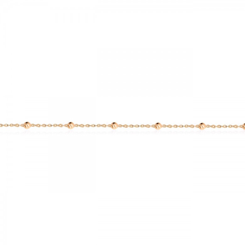 ROSARY CABLE CHAIN IN RED GOLD 18 KT