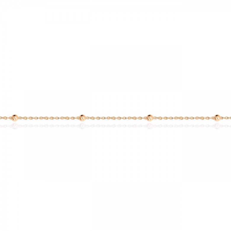 ROSARY CABLE CHAIN IN RED GOLD 18 KT