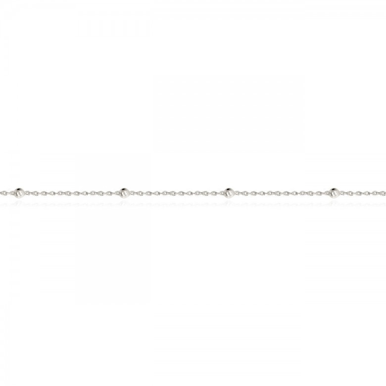 ROSARY CABLE CHAIN IN WHITE GOLD 18 KT