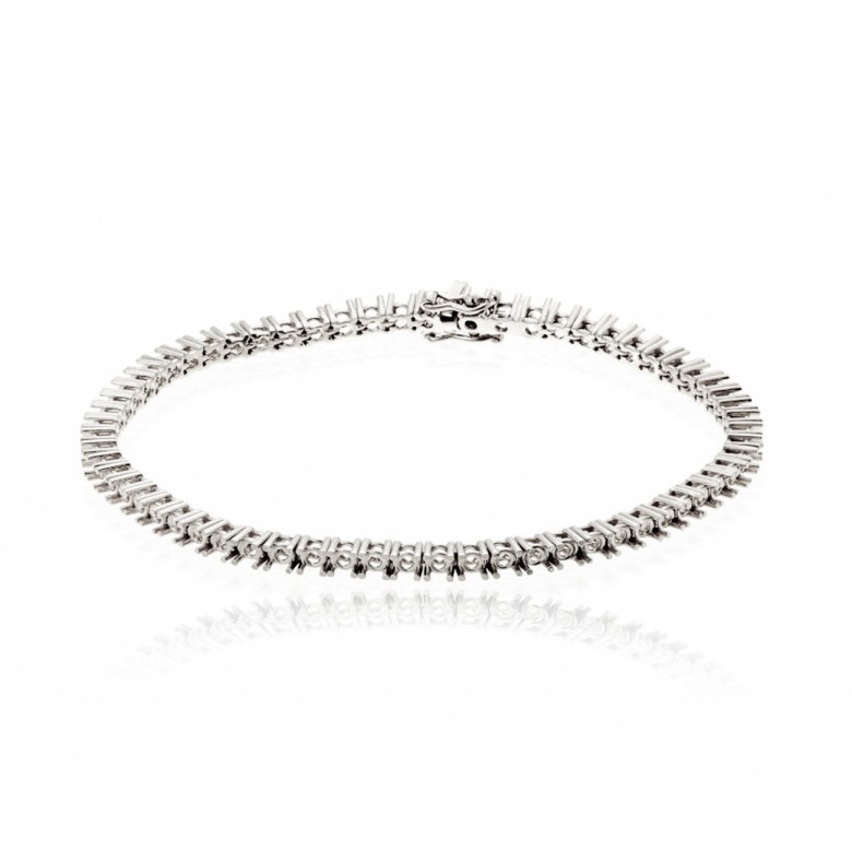 WIRE TENNIS BRACELET IN WHITE GOLD 18 KT