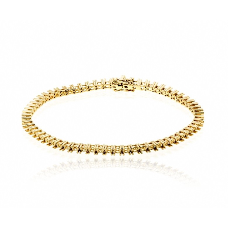 WIRE TENNIS BRACELET IN YELLOW GOLD 18 KT