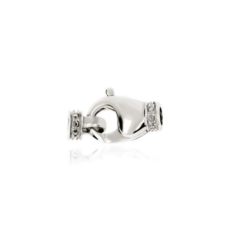 CASTED SETTINGS CLASP IN WHITE GOLD 18 KT