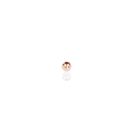 TWO-HOLE MEDIUM WEIGHT BEAD IN RED GOLD 18 KT DIAMETER MM.3X1,2 HOLE