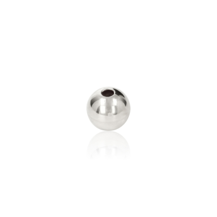 TWO-HOLE BEAD IN SILVER 925 DIAMETER MM.8X2,4 HOLE