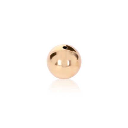 SEAMED BEAD IN RED GOLD 9 KT DIAMETER MM.12X1,5 HOLE