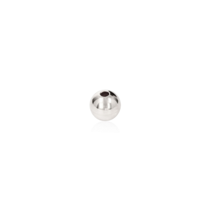 TWO-HOLE LIGHT WEIGHT BEAD IN SILVER 925 DIAMETER MM.6
