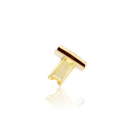 CHIUSURA A CASSETTA IN ORO GIALLO 14 KT LARGHEZZA LINGUETTA MM.4,5 X LUNGHEZZA MM.10