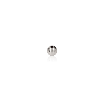 TWO-HOLE BEAD IN WHITE GOLD 9 KT DIAMETER MM.4