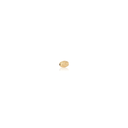 TWO-HOLE LIGHT WEIGHT PAVE' OVAL BEAD IN YELLOW GOLD 18 KT DIAMETER MM.3X1,8 HOLE X5,5 LENGTH