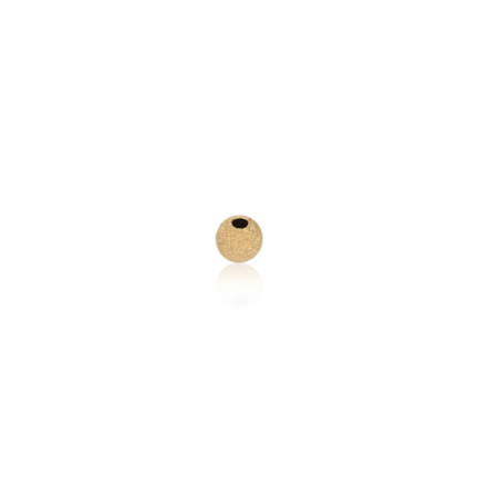 TWO-HOLE PAVE' BEAD IN YELLOW GOLD 14 KT DIAMETER MM.4X1,1 HOLE