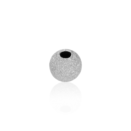 TWO-HOLE PAVE' BEAD WITH RHODIUM TREATMENT 14 KT DIAMETER MM.10X3 HOLE