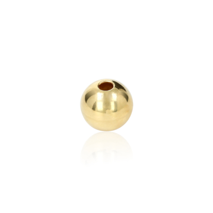 TWO-HOLE BEAD IN YELLOW GOLD 800 DIAMETER MM.10