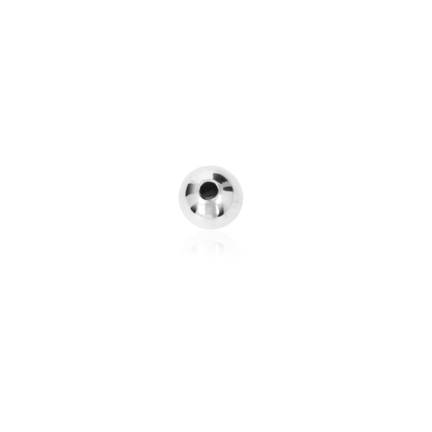 TWO-HOLE LIGHT WEIGHT BEAD WITH RHODIUM TREATMENT 14 KT DIAMETER MM.6