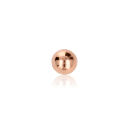 HALF SPHERE IN RED GOLD 18 KT DIAMETER MM.8X4 HOLE