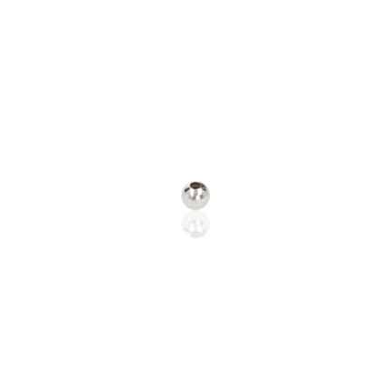 TWO-HOLE D-CUT DISCO BEAD IN WHITE GOLD 9 KT DIAMETER MM.3X1,2 HOLE