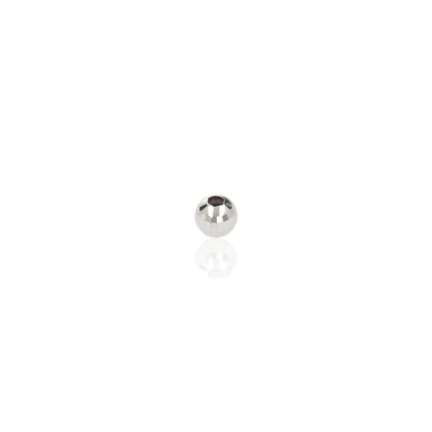 TWO-HOLE D-CUT DISCO BEAD IN SILVER 925 DIAMETER MM.4X1,4 HOLE