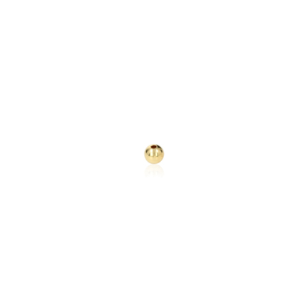TWO-HOLE SUPERLIGHT BEAD IN YELLOW GOLD 14 KT DIAMETER MM.2,6X1 HOLE