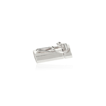 CHIUSURA CILINDRICA A CASSETTA IN ARGENTO 925 LARGHEZZA MM.5 X LUNGHEZZA MM.13,5