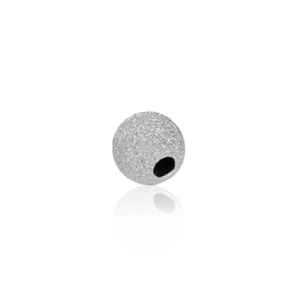 TWO-HOLE PAVE' BEAD WITH RHODIUM TREATMENT 18 KT DIAMETER MM.10X3 HOLE