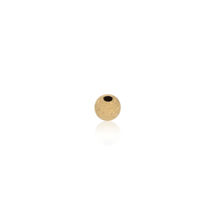 TWO-HOLE PAVE' BEAD IN YELLOW GOLD 18 KT DIAMETER MM.5X1,8 HOLE