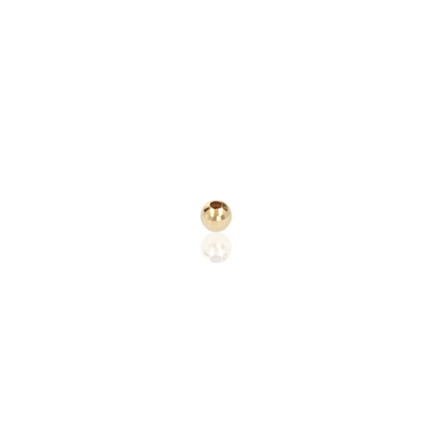 TWO-HOLE MEDIUM WEIGHT BEAD IN YELLOW GOLD 14 KT DIAMETER MM.3X1,2 HOLE
