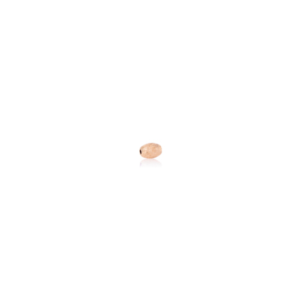 TWO-HOLE PAVE' OVAL BEAD IN RED GOLD 14 KT DIAMETER MM.3X1,3 HOLE X5,5 LENGTH