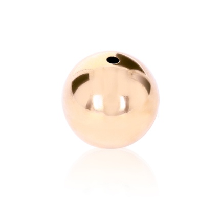 SEAMED BEAD IN RED GOLD 14 KT DIAMETER MM.18X1,5 HOLE