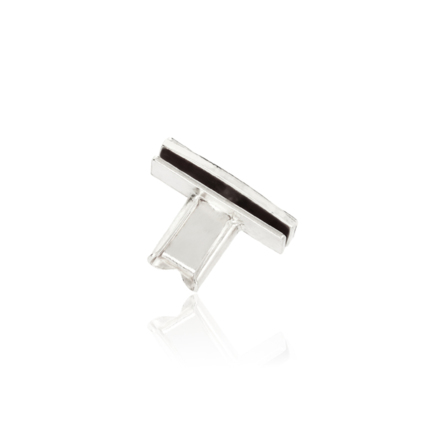 CHIUSURA A CASSETTA IN ORO BIANCO 14 KT LARGHEZZA LINGUETTA MM.5,5 X LUNGHEZZA MM.14
